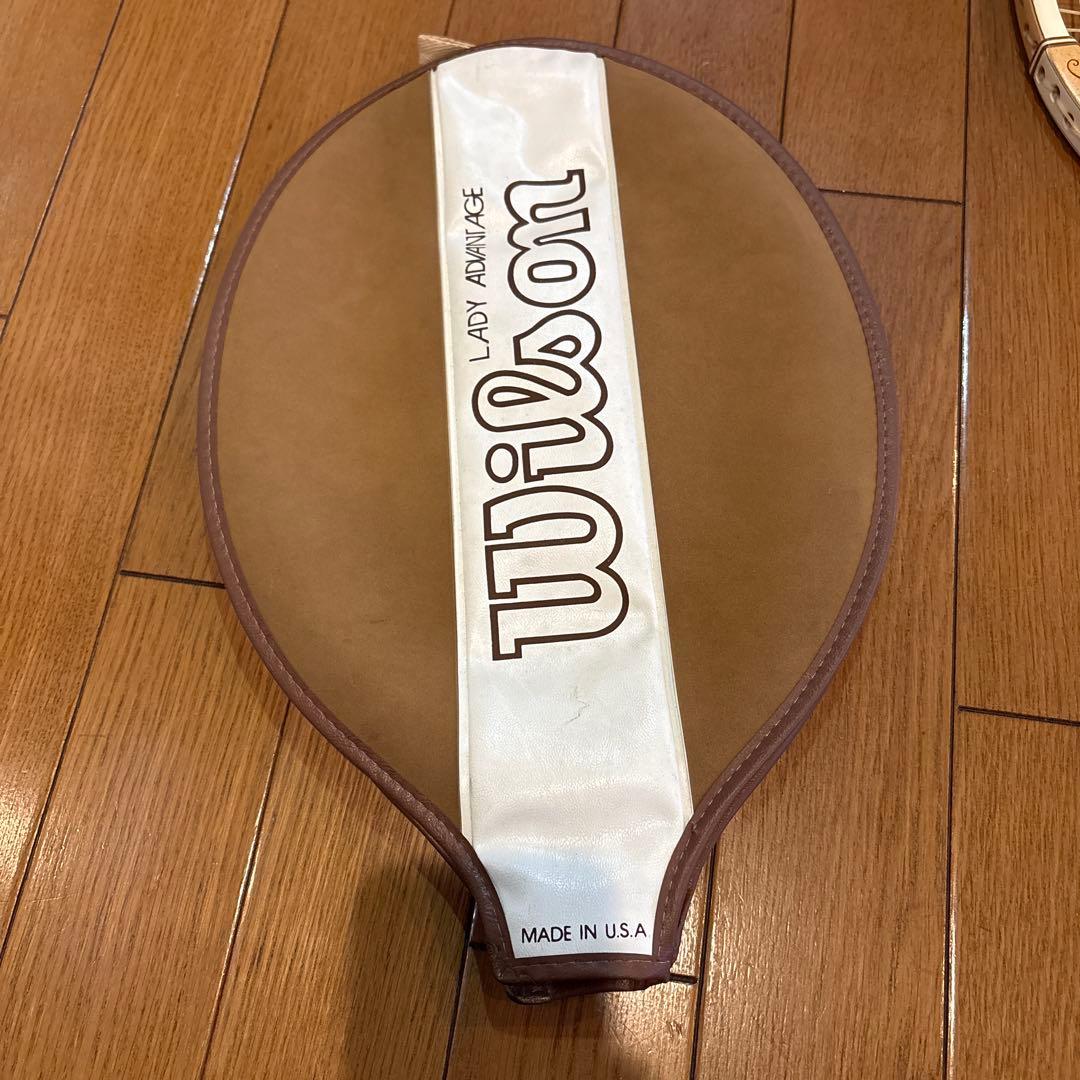 希少 木製 Wilson テニスラケット ケース付き
