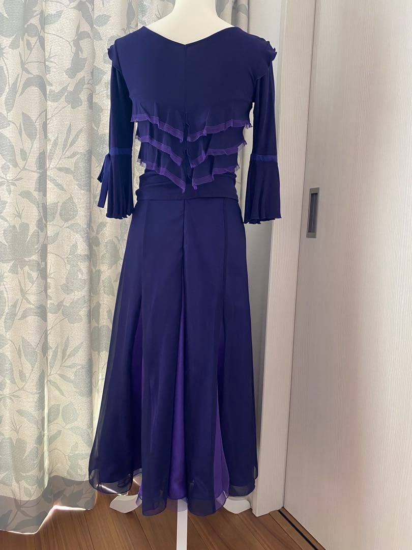 チャコット　パープルフリル付きセパレートドレス