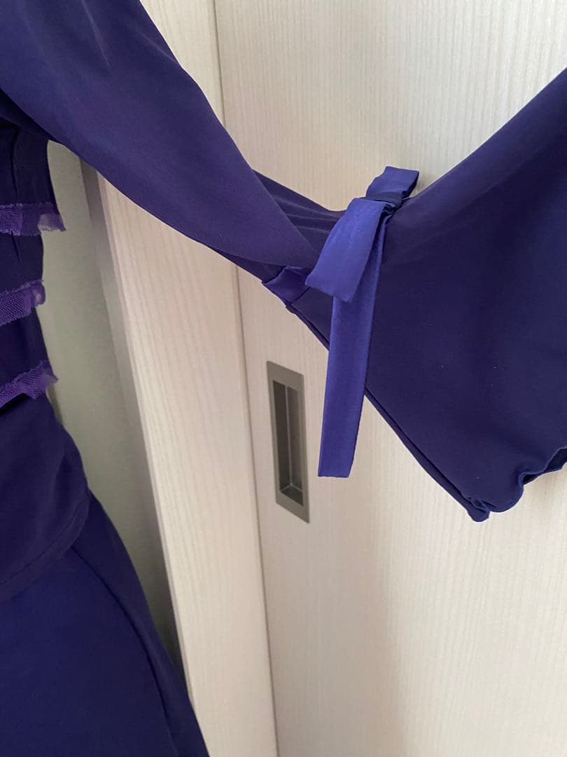 チャコット　パープルフリル付きセパレートドレス