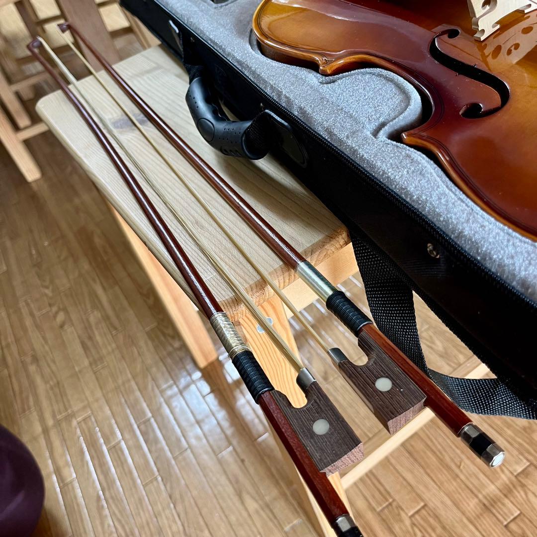 Eastarバイオリン 4/4 単板 ソリッド 弓2本