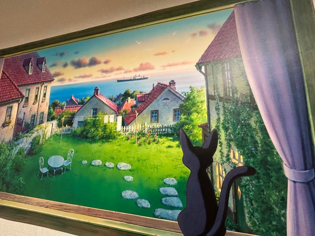 ジブリ美術館オリジナル 壁窓 「ジジ、海が見えるよ」魔女の宅急便