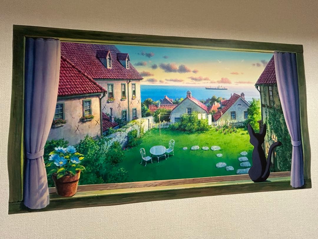 ジブリ美術館オリジナル 壁窓 「ジジ、海が見えるよ」魔女の宅急便