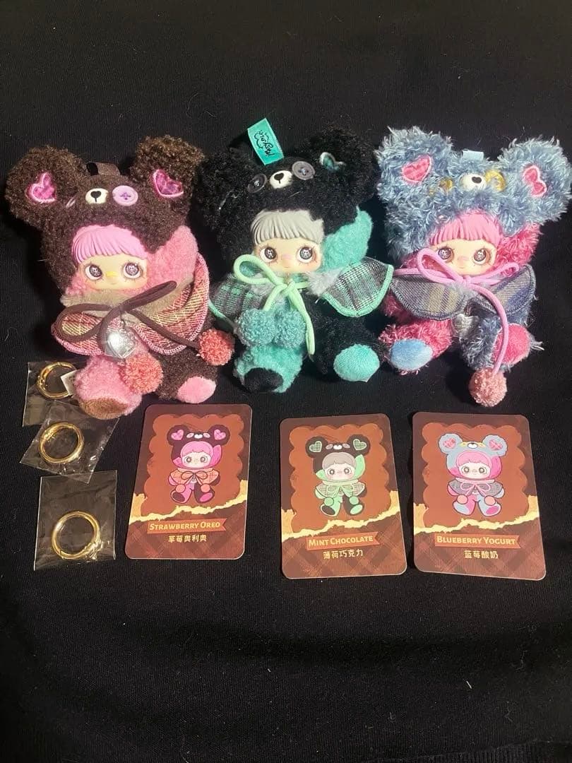Tiny Bear Cookie ぬいぐるみセット いちごとミントとブルーベリー