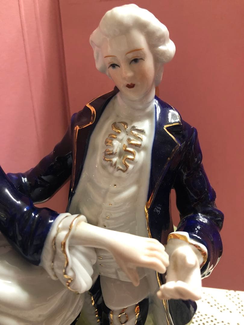 昭和レトロ　KATO 工芸　オルゴール　陶器人形　ビンテージ　日本製