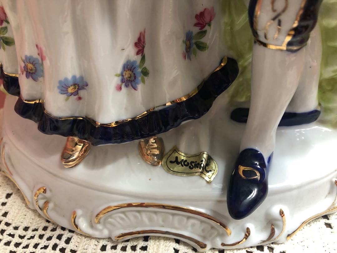 昭和レトロ　KATO 工芸　オルゴール　陶器人形　ビンテージ　日本製