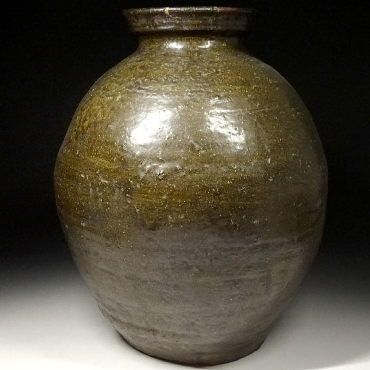 ◆『高麗 飴釉 壺』二思軒識箱 朝鮮古陶◆検）李朝陶磁 白磁 高麗青磁 粉青沙器