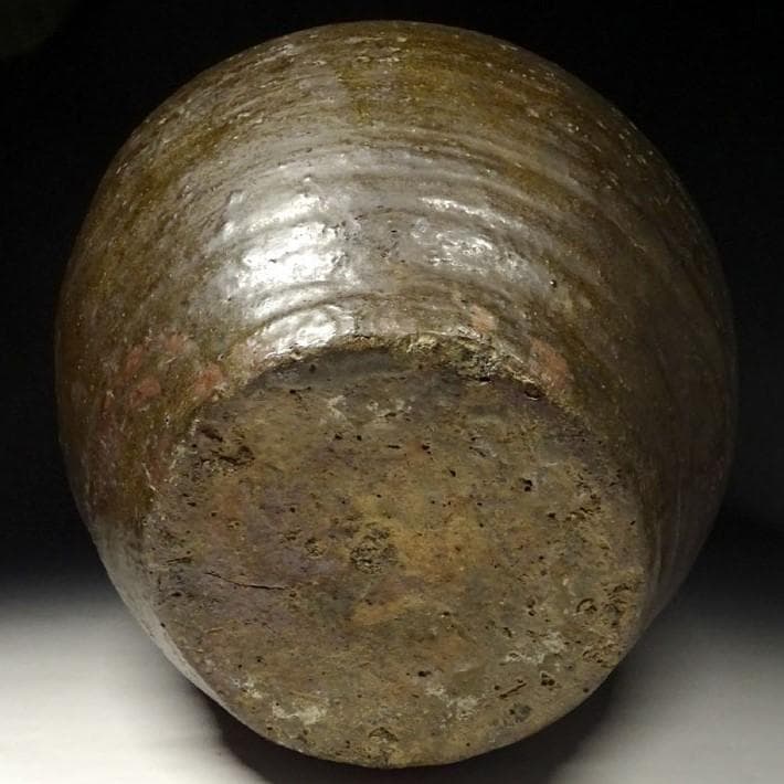 ◆『高麗 飴釉 壺』二思軒識箱 朝鮮古陶◆検）李朝陶磁 白磁 高麗青磁 粉青沙器