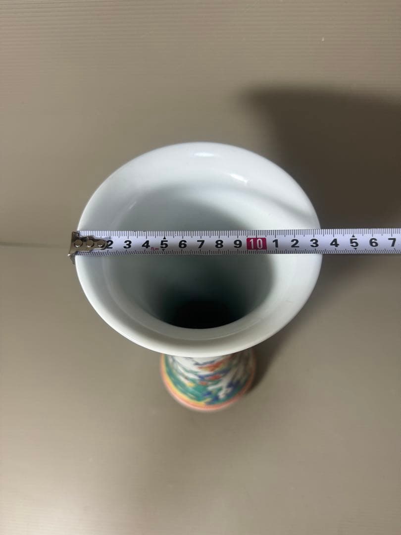 2141  其泉　色絵岩牡丹　梅竹文　花瓶