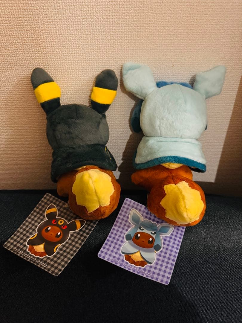 イーブイ ポンチョ ぬいぐるみセット　ブラッキー　グレイシア　ポケモンセンター