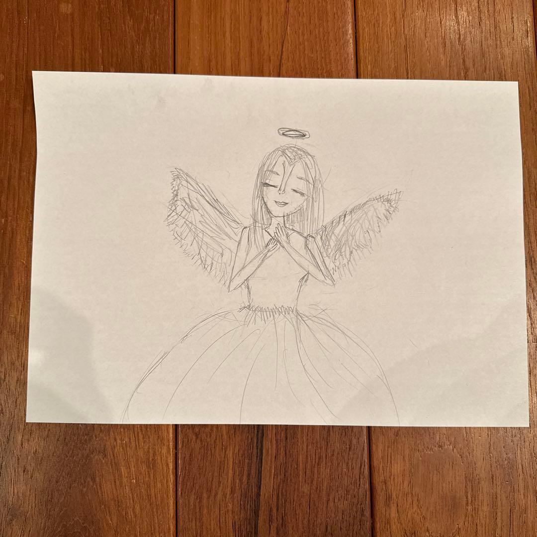 天使の鉛筆画