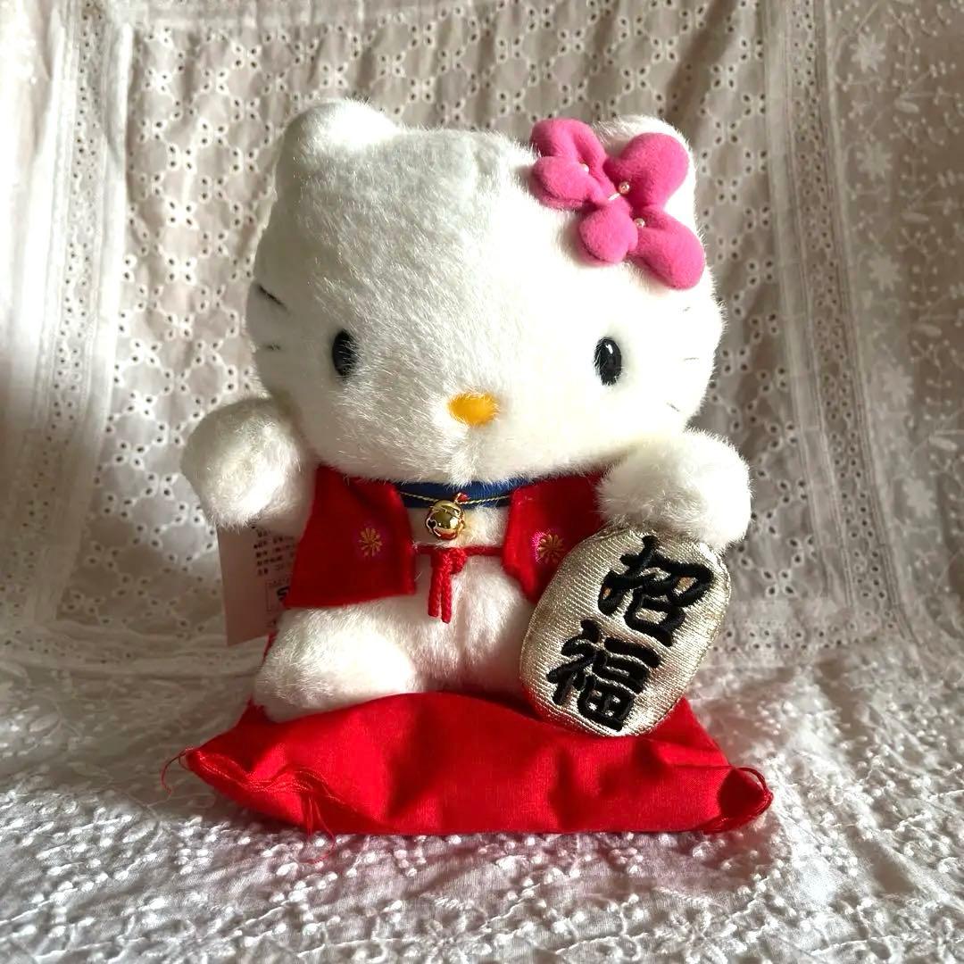 レア‼️サンリオ 梅キティ はろうきてぃ まねきねこ 招き猫 ゴールド小判 福