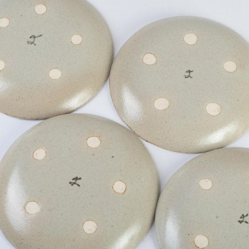 和食器　茶懐石　幸兵衛窯　絵変和皿　銘々皿　五客　共箱　N　9419