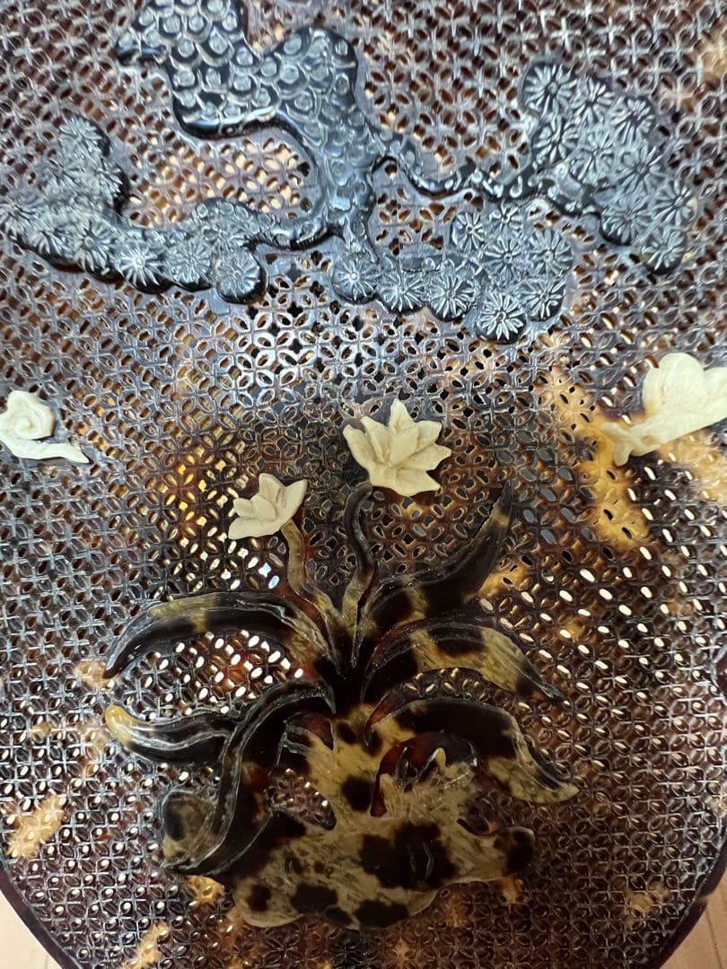 超レア 最高級 鼈甲 ベッコウ べっ甲 扇子 センス 団扇 ウチワ