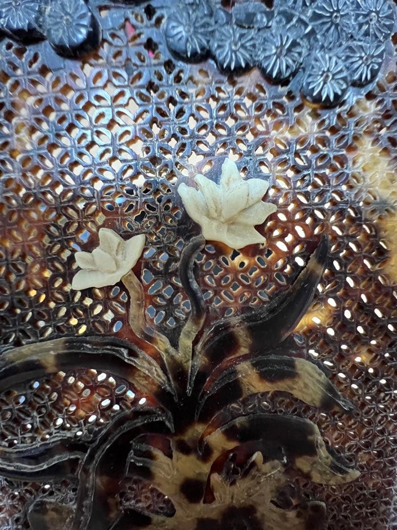 超レア 最高級 鼈甲 ベッコウ べっ甲 扇子 センス 団扇 ウチワ