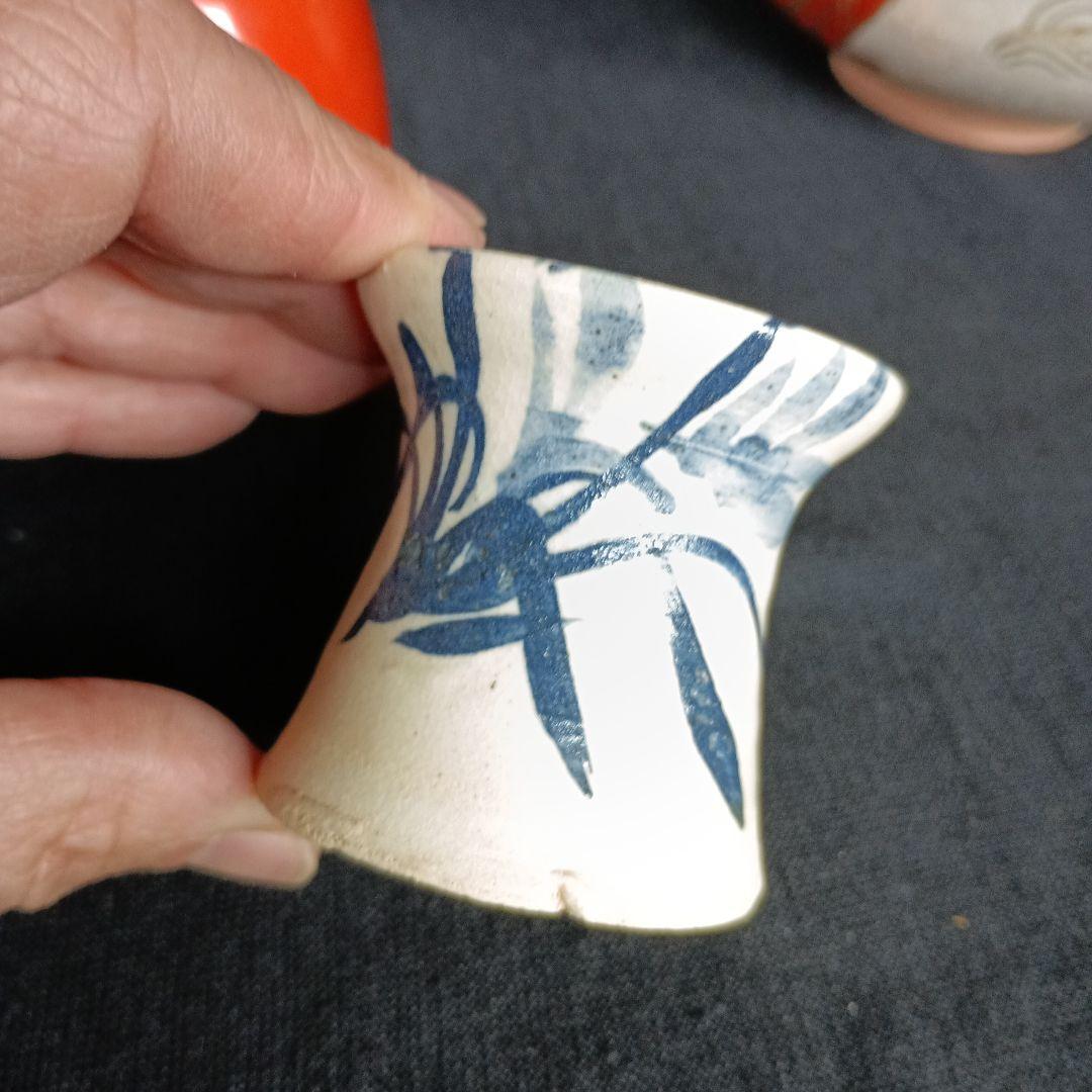 短冊　お点前セット　9点　茶筅なし　木箱に汚れあり