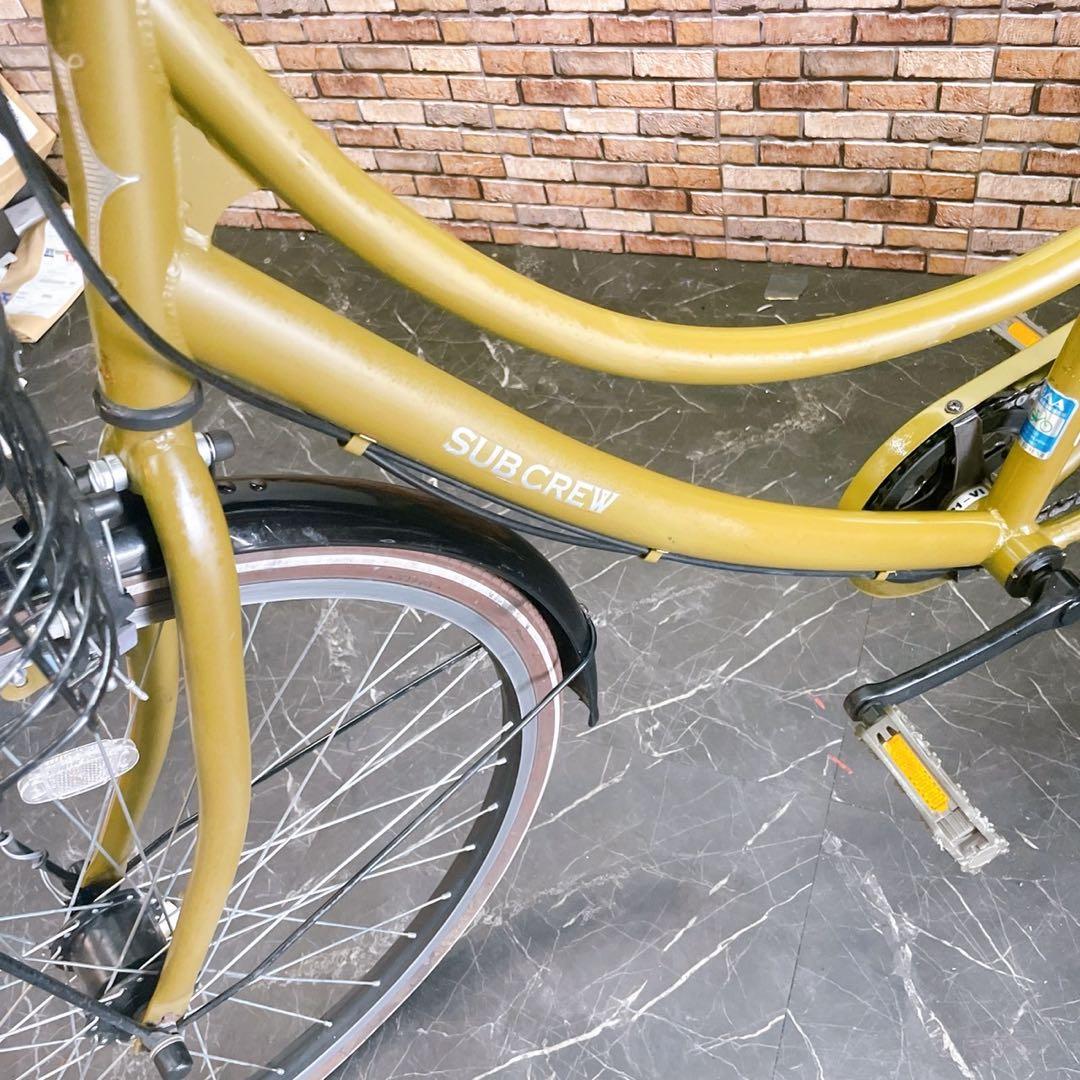 【65】一般車 ママチャリ SUBCREW カーキー系 26インチ