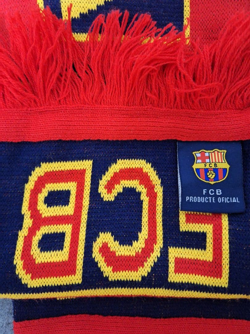 貴重【レトロ品】バルセロナ タオルマフラー (タグ有)