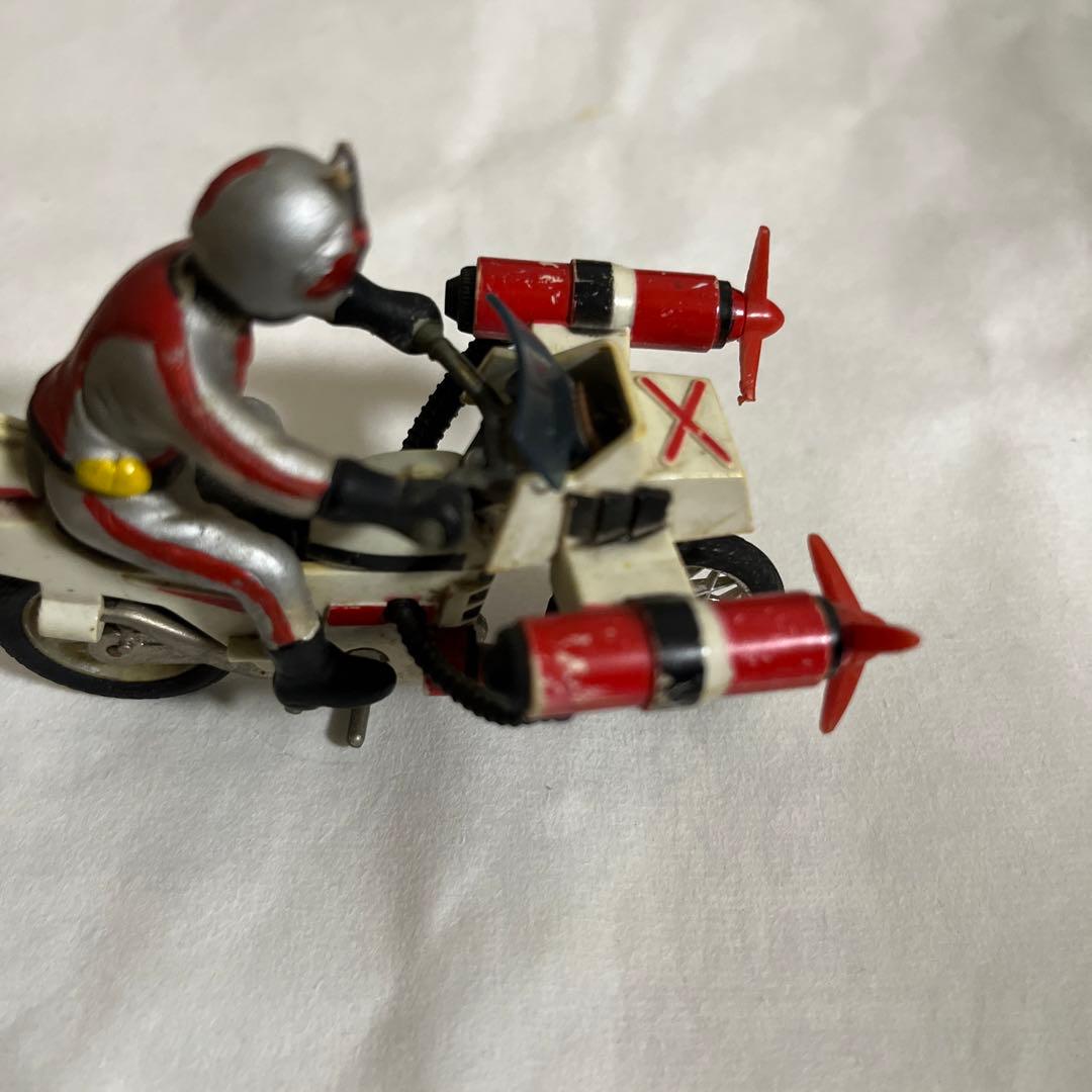 ⚠️レア　仮面ライダーエックス　1期クルーザー　赤プロペラ　超合金　当時物　ポピー