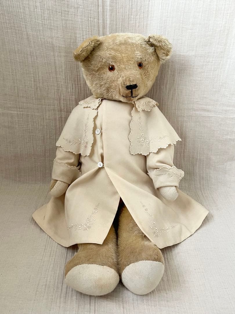 アンティークヴィンテージ英国製大きなテディベア ぬいぐるみベアくまドール