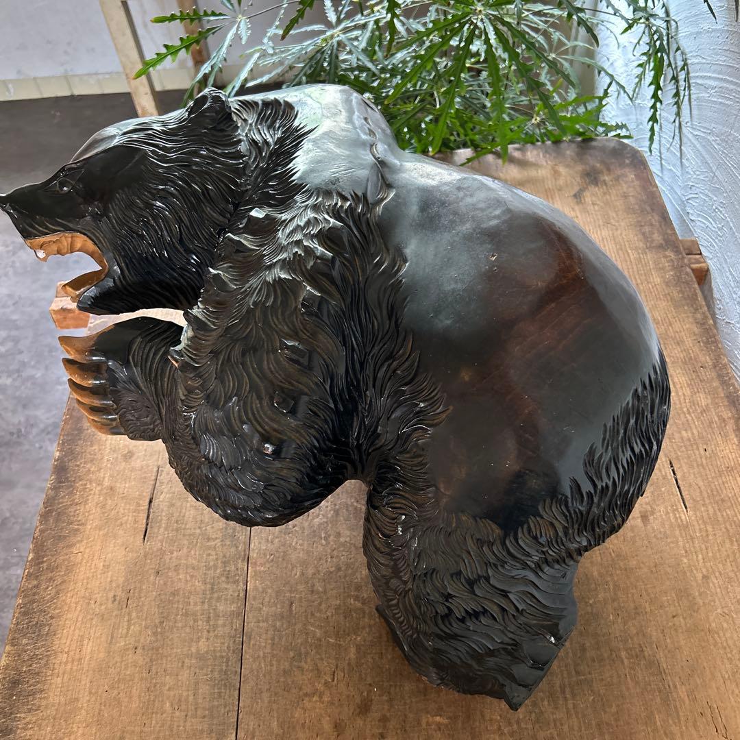 大迫力　木彫りの熊　全長約56cm