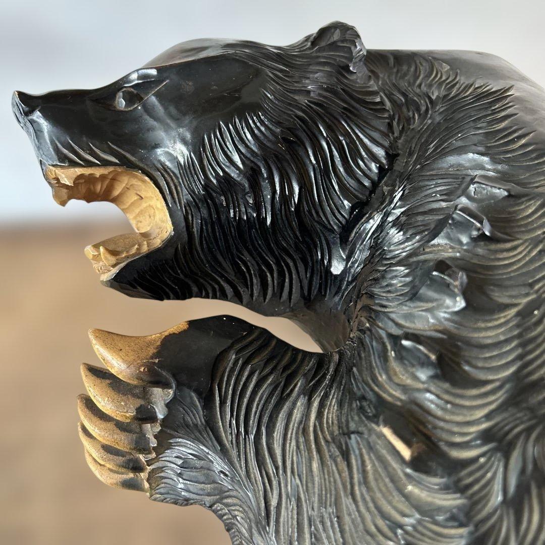 大迫力　木彫りの熊　全長約56cm