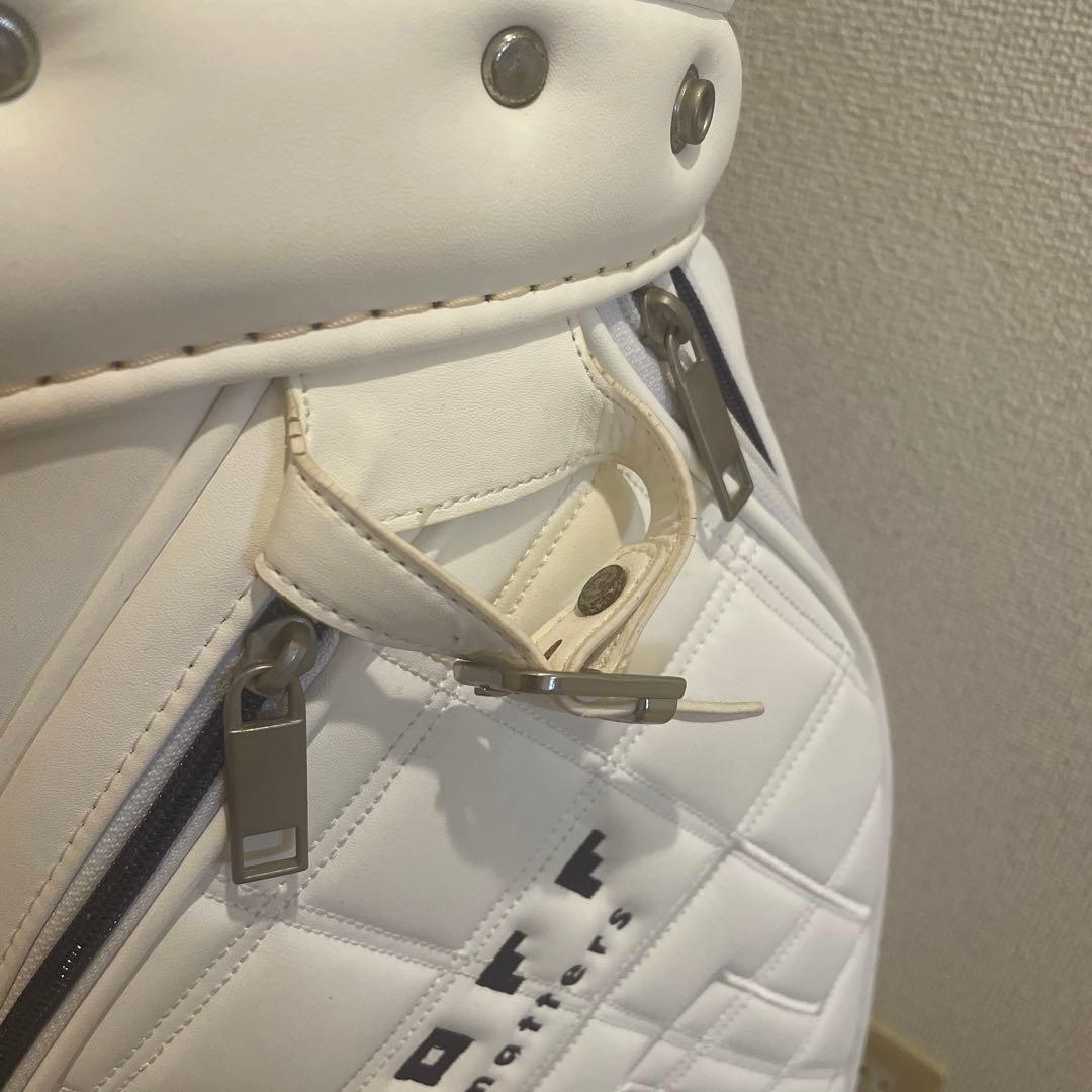 OFF キルティング ゴルフバッグ ホワイト※クラブはつきません※