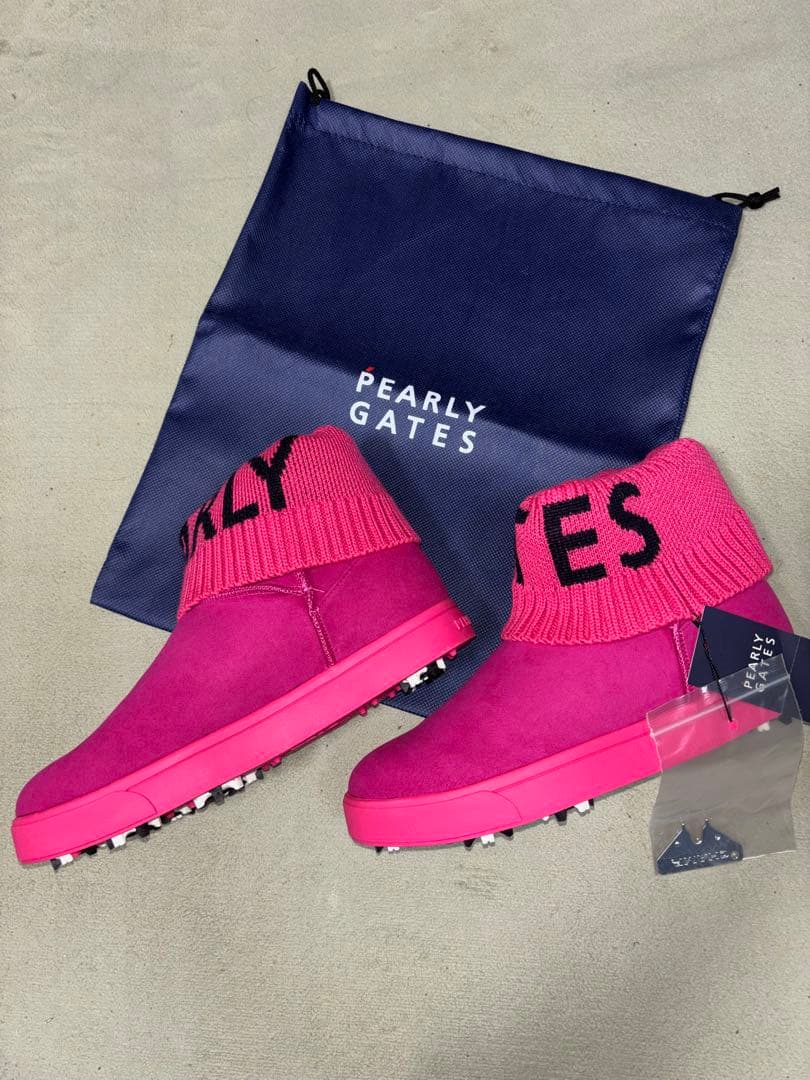 （かひなママ専用）パーリーゲイツ、ヌバック×リブニット、ショートブーツ