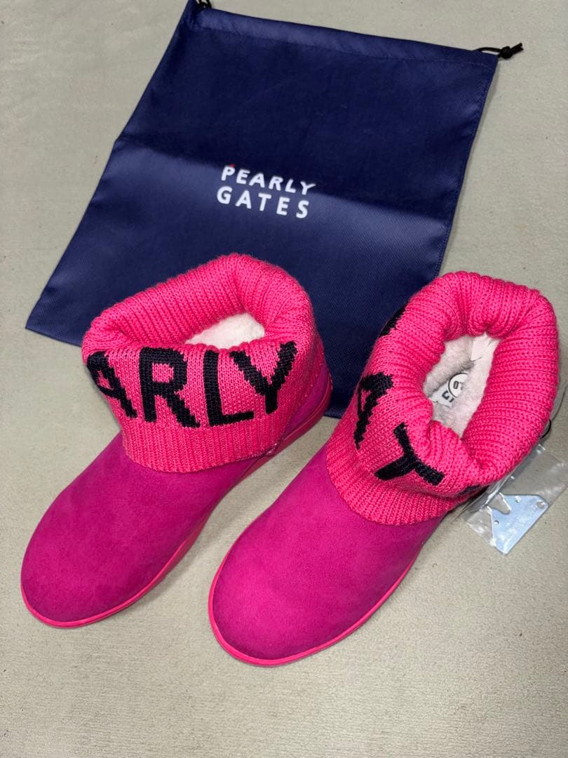 （かひなママ専用）パーリーゲイツ、ヌバック×リブニット、ショートブーツ