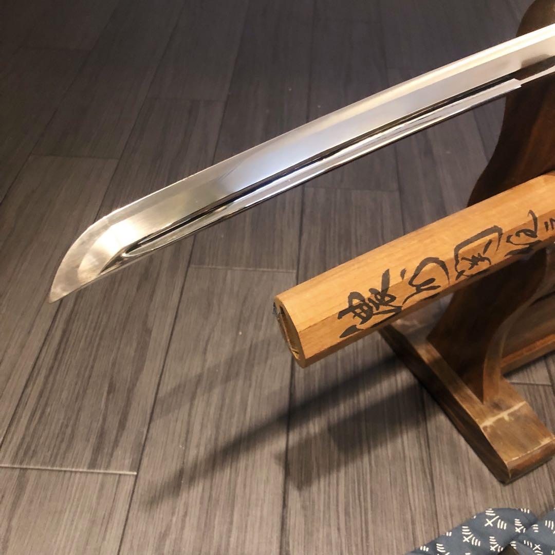 最高級模造刀 白鞘 樋入り刀身　居合刀 濃州関住兼三代藤原兼房　太刀