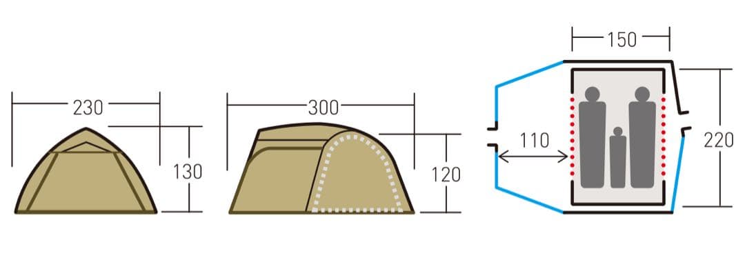 【新品未使用】オガワStacy ST-II キャンプテント ／ベージュ