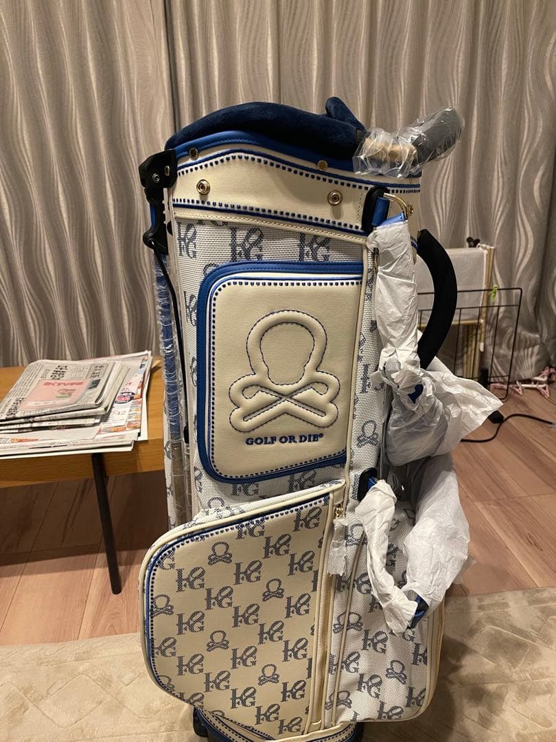 MARK & LONA キャディバッグ ホワイト/ブルー