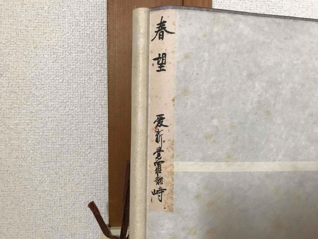 中国画　伝来　＜愛新覚羅毓峙＞　真作肉筆　古典山水画　杜甫　漢詩　春望(S-2)