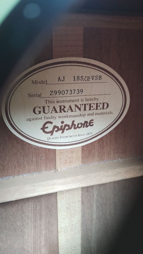 美品 トップ単板！ Epiphone AJ-18SCE VSB プリアンプ搭載