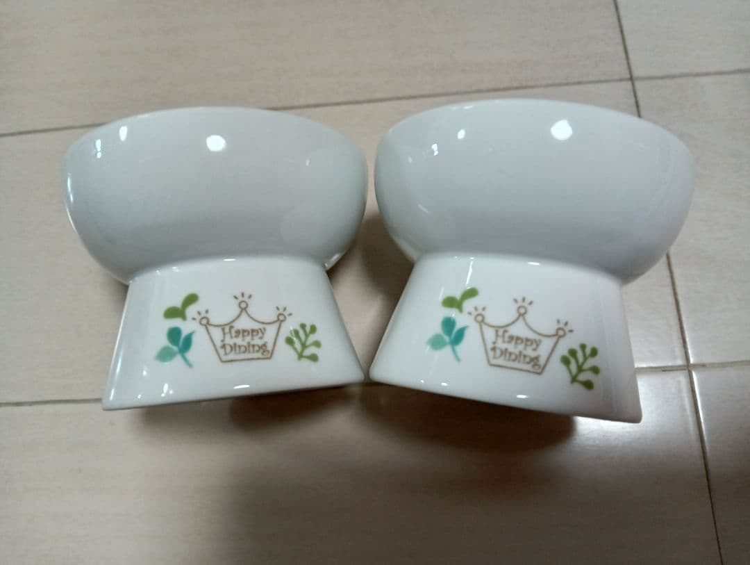 猫壱ハッピーダイニング 脚付フードボウル プチ BOTANICAL GARDEN