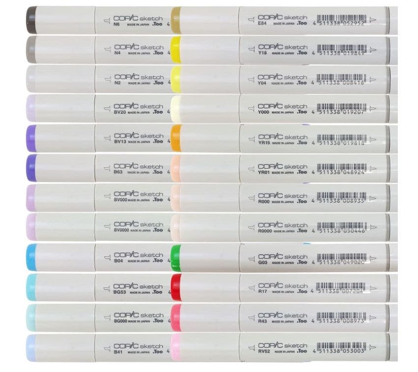 Too コピックイラスト24色