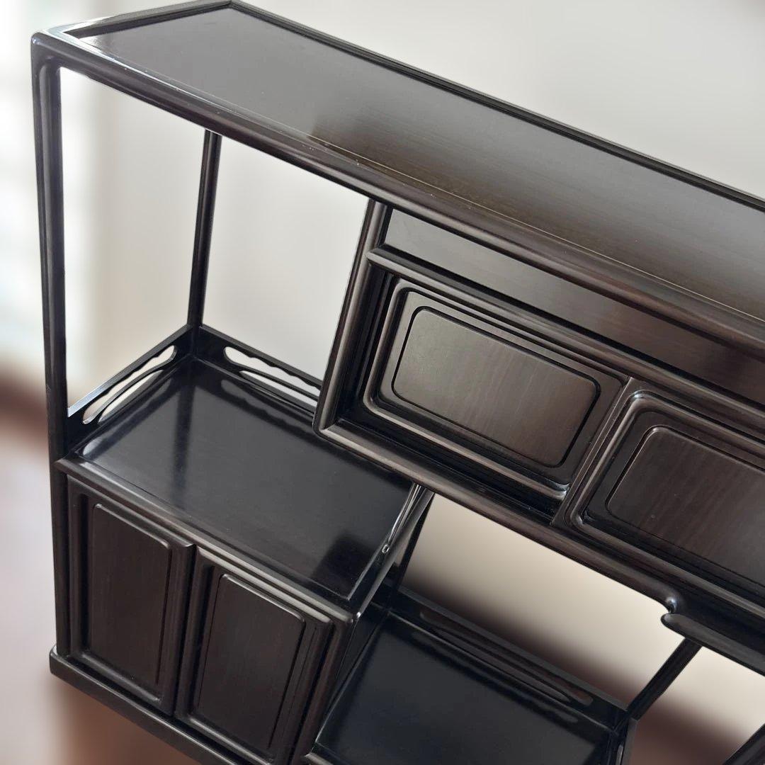 日本製黒の木製収納家具