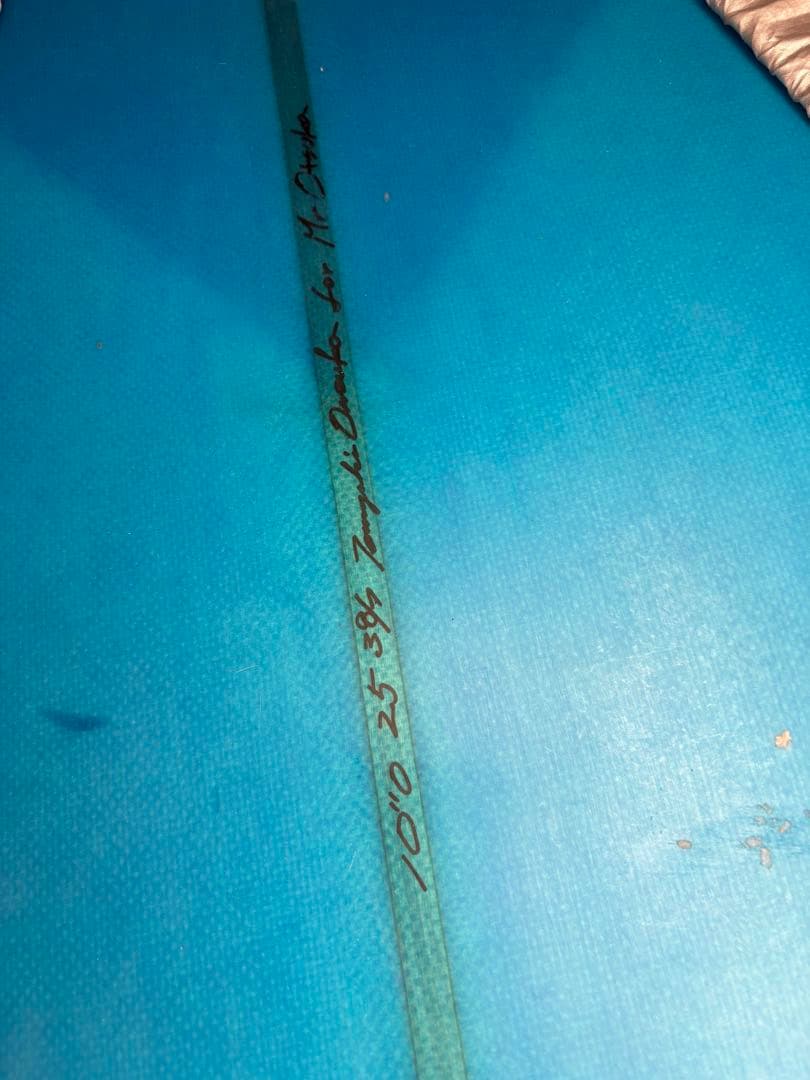 サーフボード　 青ロングボード 1フィン 良好　10ft ノーズライティング可能