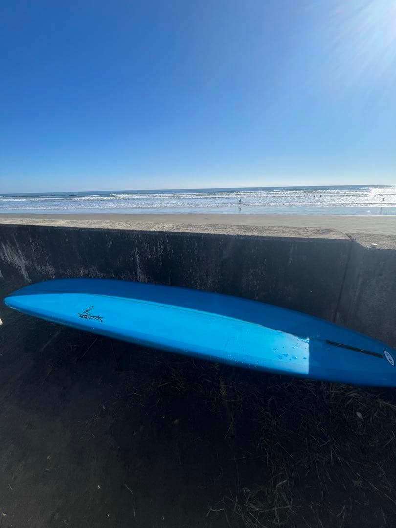 サーフボード　 青ロングボード 1フィン 良好　10ft ノーズライティング可能