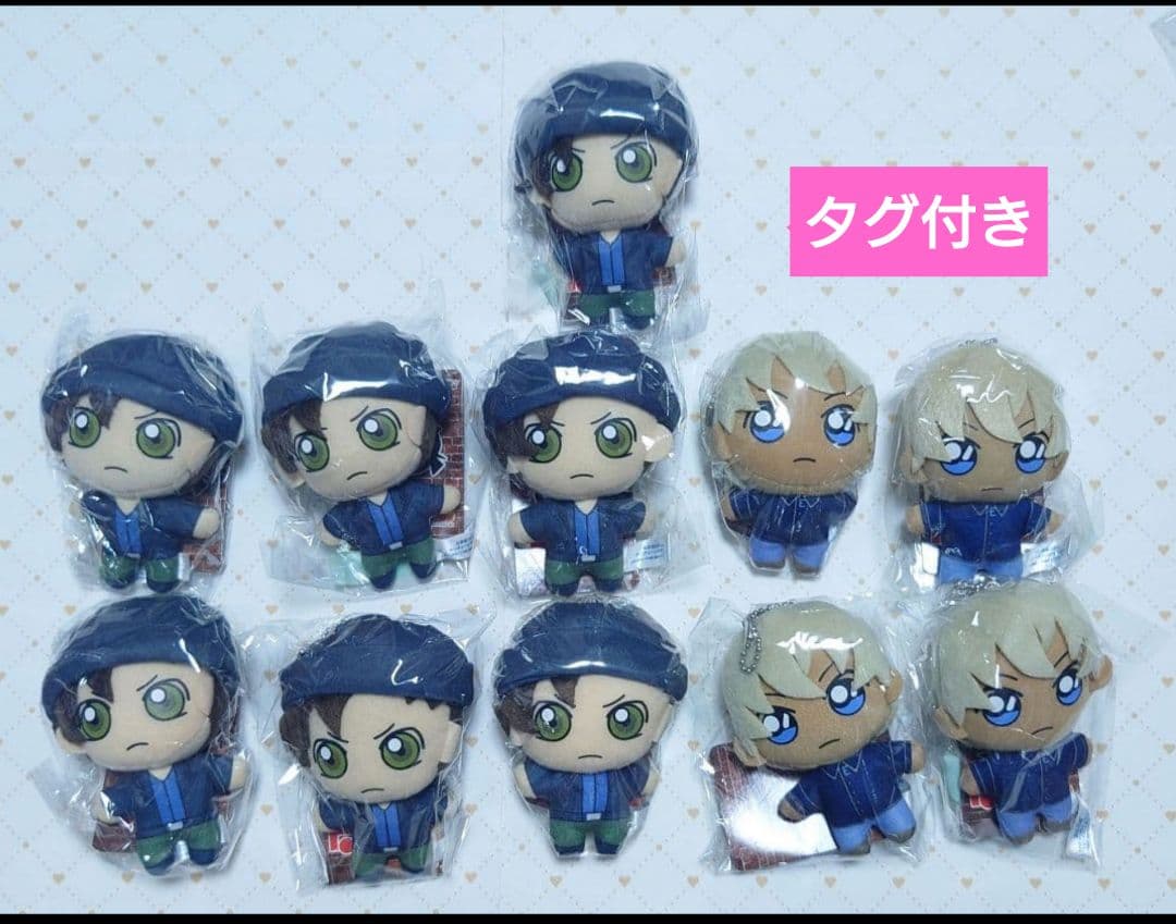 名探偵コナン　マスコット　ぬいぐるみ　赤井　安室　沖矢　コナン　キッド　ジン　哀