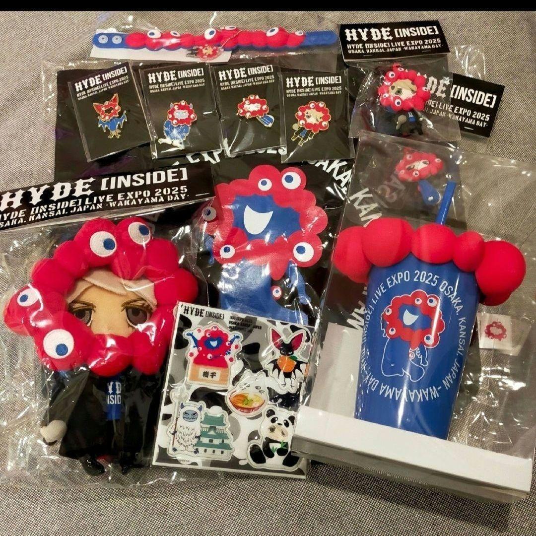 万博　ミャクミャク　限定　HYDE ライブ　公式　ぬいぐるみ　バッジ　トート
