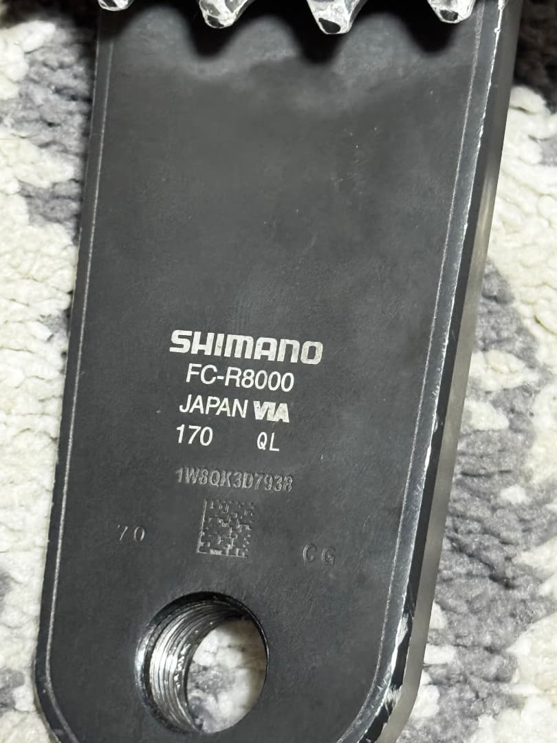 SHIMANO FC-R8000 クランクセット 170mm ブラック