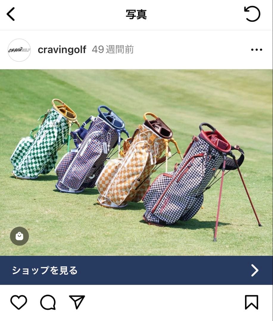 cravin golf レディース　キャディーバッグ　キャディバック