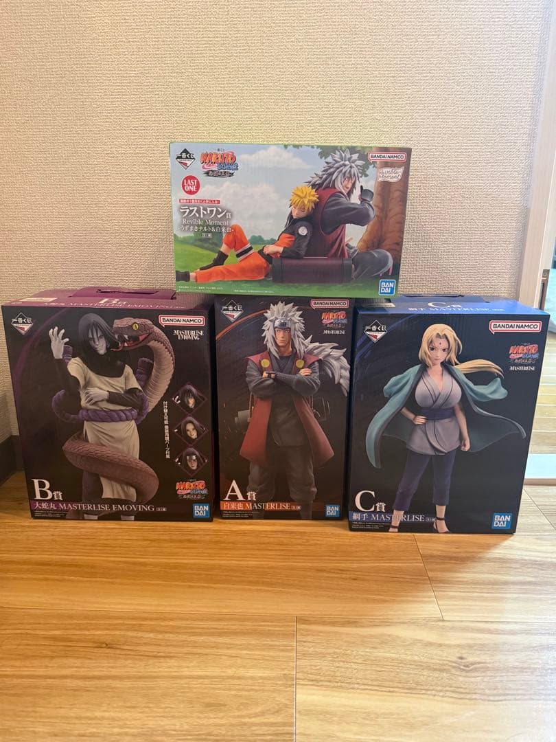 一番くじ NARUTO-ナルト- 疾風伝 伝説の三忍 フィギュアコンプ