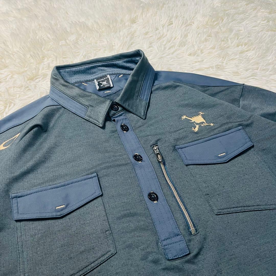 メンズウェア OAKLEY GOLF SKULL STRETCH L/S POLO XL