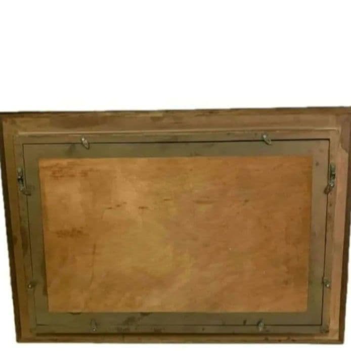 油絵 舟のある風景 港の風景 油彩画 額縁付