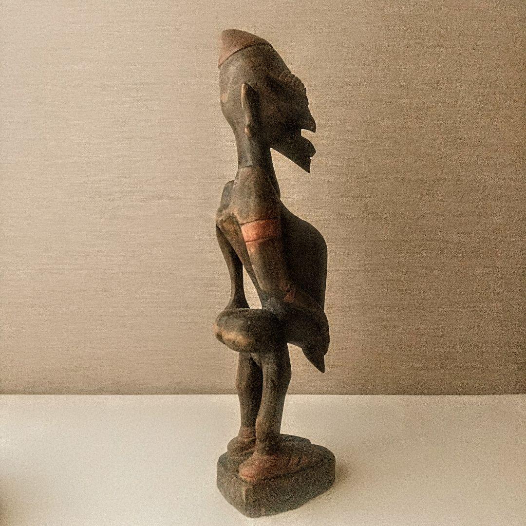 【驚異の人体表現】ヴィンテージ アフリカ彫刻 45cm プリミティブアート