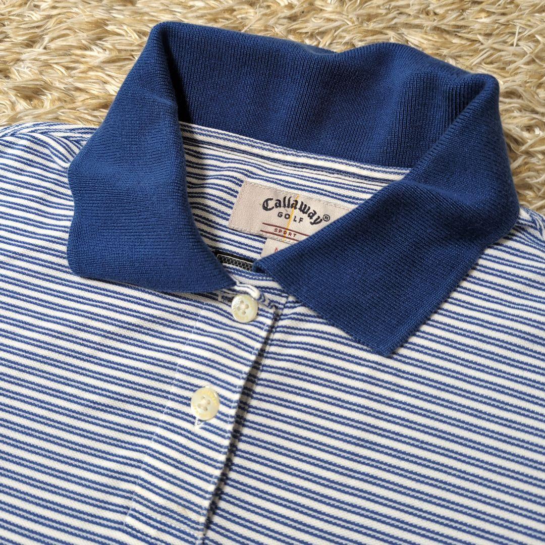 Callaway DRYSPORT 半袖ポロシャツ ゴルフウェア ボーダー