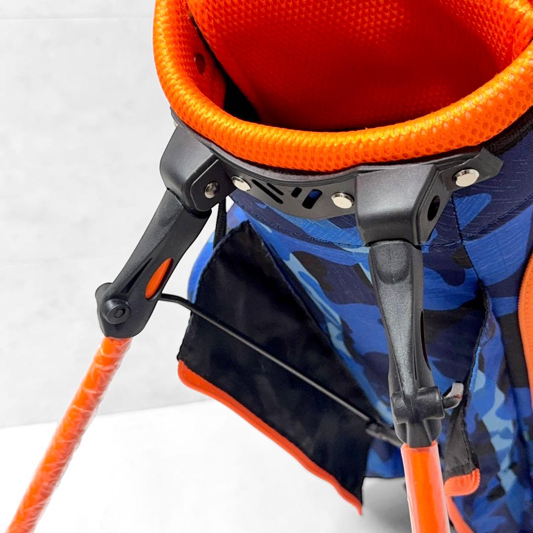 【美品】Riviera キャディバッグ ネイビー/オレンジ 迷彩