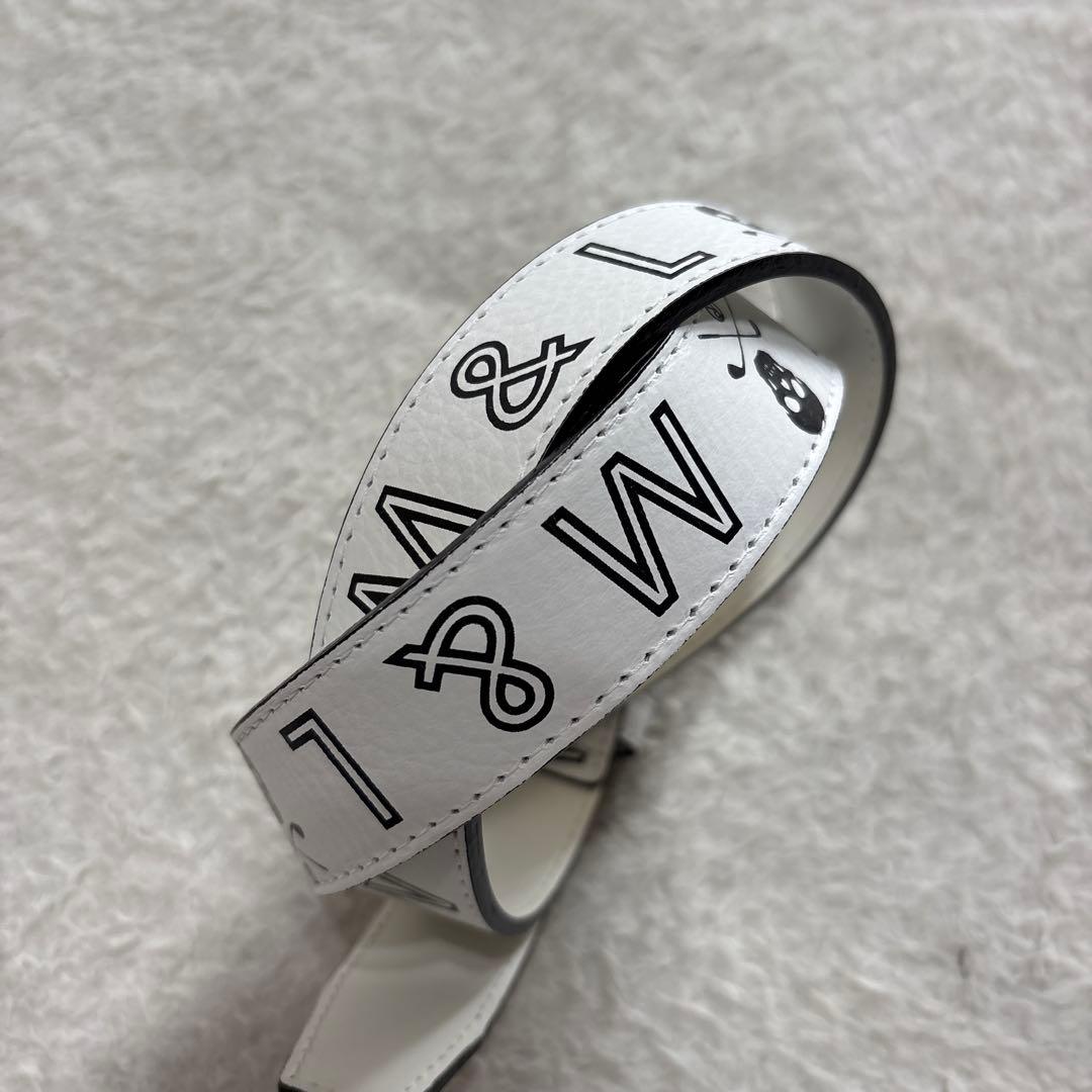 MARK&LONA マークアンドロナ　レザーロゴベルト　スカルロゴ　日本製