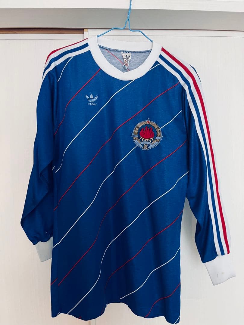 西ドイツ製　84年ユーゴ代表ホーム　長袖シャツ　ユーゴスラビア代表